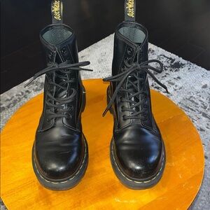 Dr. Martens Black Leather Lace-Up Boots